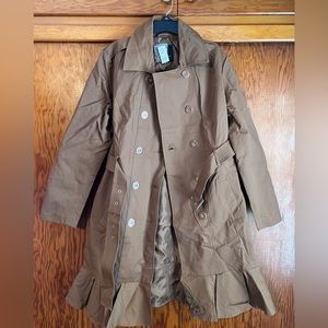 New York & Company Brown Double-Breasted Trench Coat
C1